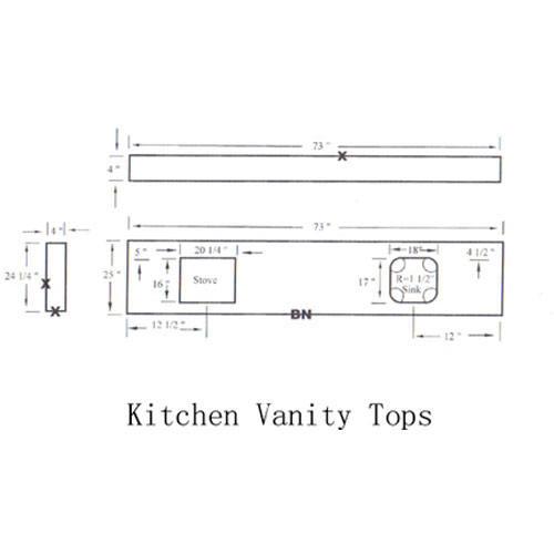 Countertop and Vanity top,CAD Drawing,Granite