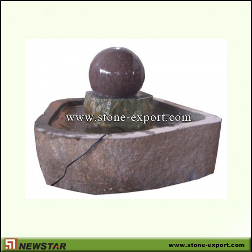 Landscaping Stone,Ball and Floating Sphere,Mahogany,G612