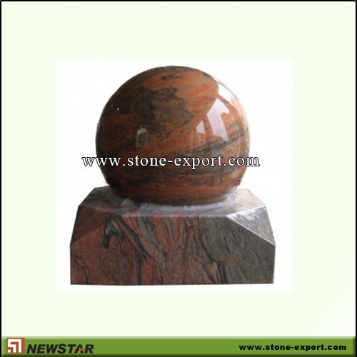 Landscaping Stone,Ball and Floating Shere,Multicolor Red