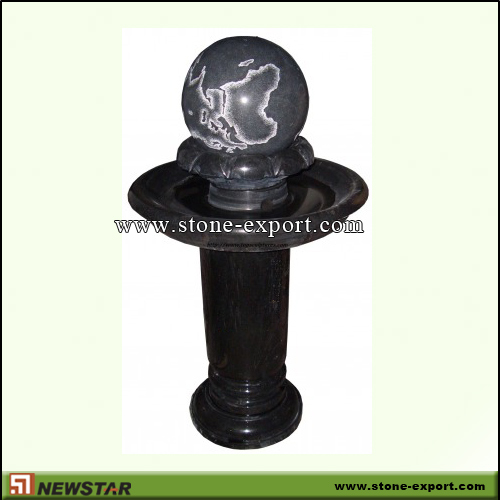 Landscaping Stone,Ball and Floating Shere,Absoutely Black