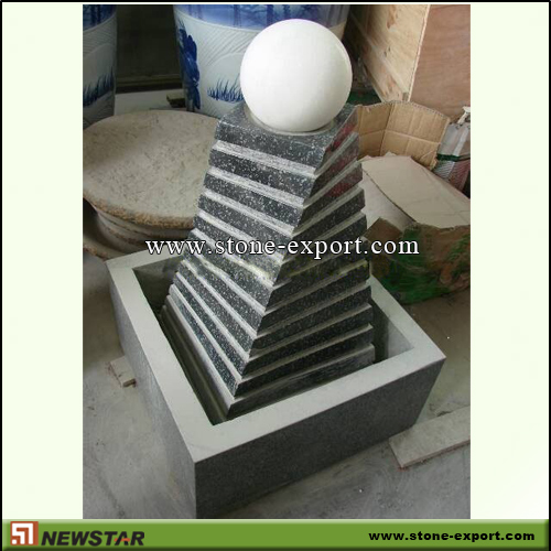 Landscaping Stone,Ball and Floating Sphere,G654 Padding Dark
