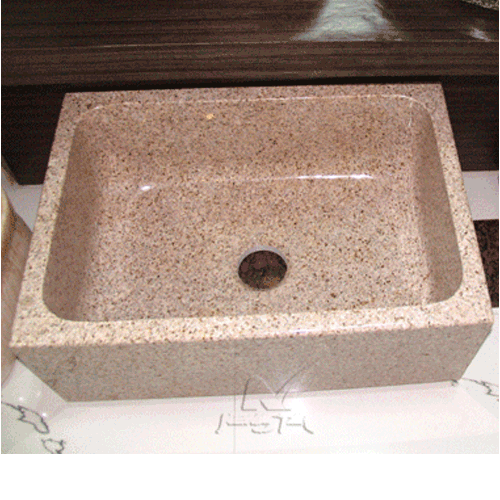 Stone Sink and Basin,Stone Basin,Golden Yellow